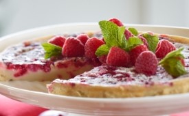 Raspberry clafoutis